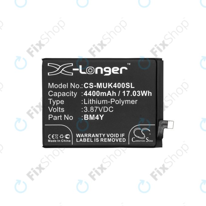 Baterija za Xiaomi Mi 11i M2012K11G, 4400mAh, Li-Pol, 3.87 V, BM4Y, HQ