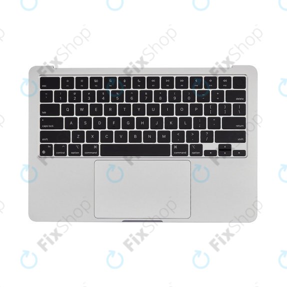 Gornji okvir tipkovnice za MacBook Air 13", A3113 (2024), s US tipkovnicom i baterijom, Silver, 661-40228, Genuine Apple