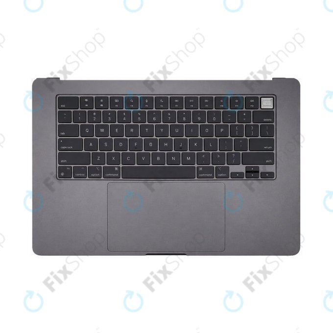 Gornji okvir tipkovnice za MacBook Air 15", A3114 (2023), s US tipkovnicom i baterijom, Space Gray, 661-34895, Genuine Apple