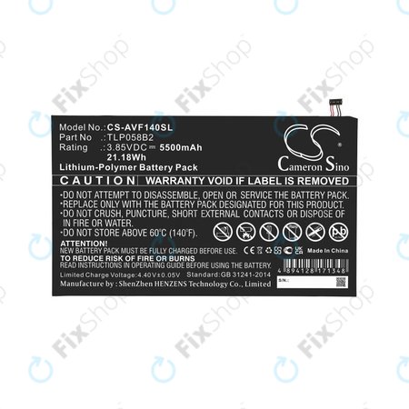 Baterija za Vodafone Tab Prime 7, 5500mAh, Li-Pol, 3.85V, TLP058B2, HQ