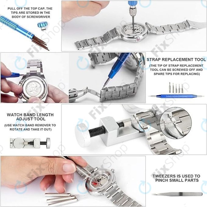 Set urarskih alata za popravak satova - 185 kom