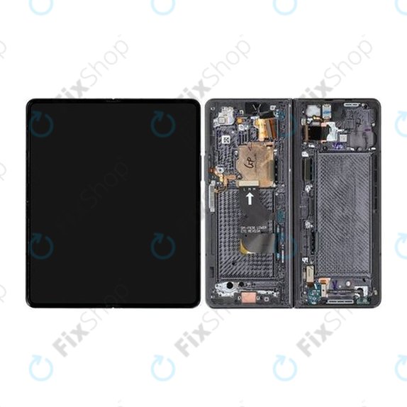Samsung Galaxy Z Fold 4 F936B - LCD zaslon + zaslon osjetljiv na dodir + okvir (Phantom Black) - GH82-29461A, GH82-29462A Originalni servisni paket