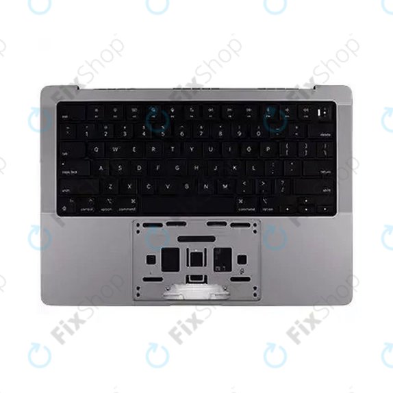 Gornji okvir tipkovnice za MacBook Pro 14", A3112 (2024), s US tipkovnicom i baterijom, Space Black, 661-42518, Genuine Apple