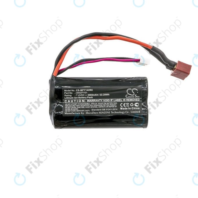 Baterija za WLToys FY01, FY02, FY03, 12423, 12428, 3000mAh, Li-Ion, 7.4V, 300ZFY01, HQ