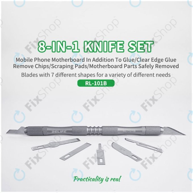 Relife RL-101B - CPU Remove Glue Blade Knife Set 8in1