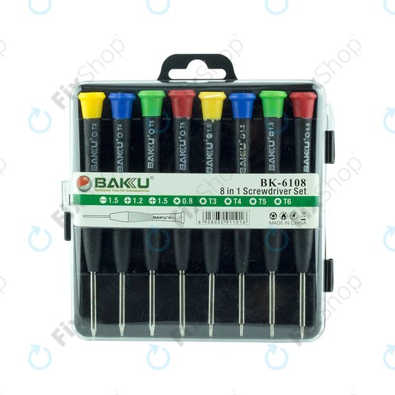 Baku BK-6108 - Set odvijača za telefone, tablete i prijenosna računala (8kom)