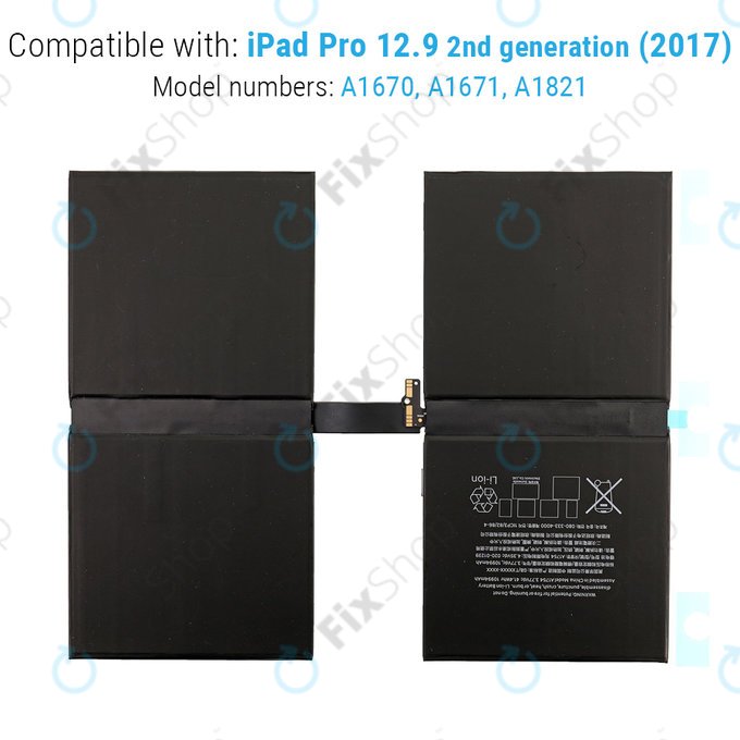 Apple iPad Pro 12.9 (2. generacija 2017.) - Baterija 10994 mAh