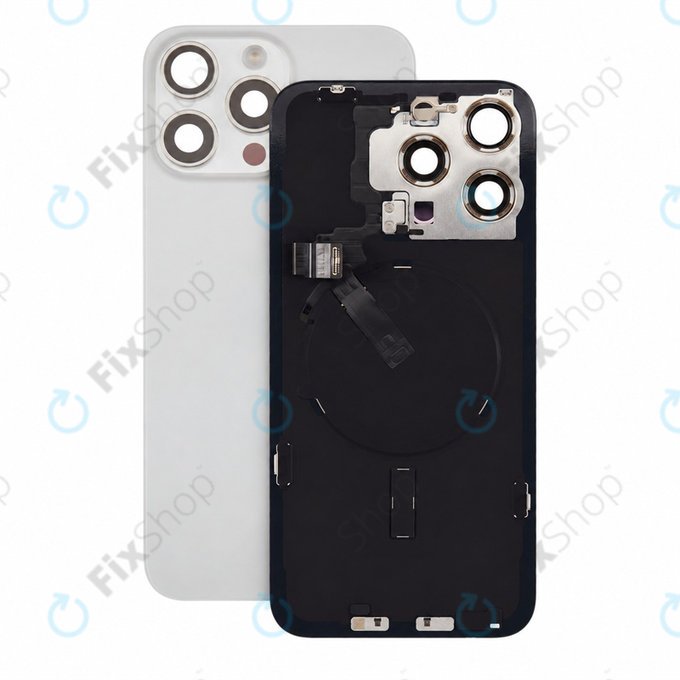 Staklo stražnjeg kućišta za iPhone 15 Pro Max, White Titanium, Pulled A