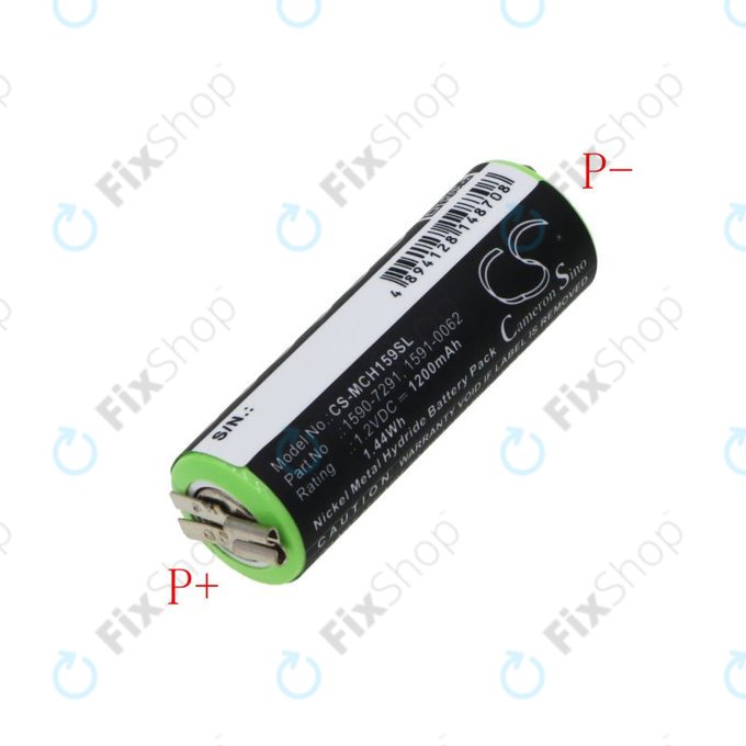 Baterija za Moser Chromini 1591, Ermila Bella 1590, 1200mAh, Ni-MH, 1.2V, 1590-7291, HQ