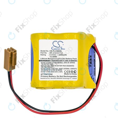 Baterija za Fanuc 18-T Series Programmable Logic, 2400mAh, Li-MnO2, 6V, BR-2/3AGCT4A, HQ