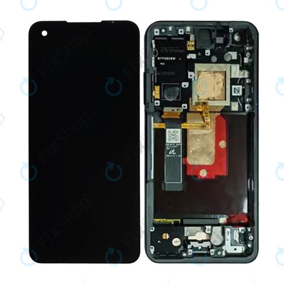 Asus Zenfone 10 - LCD zaslon + zaslon osjetljiv na dodir + okvir (Midnight Black) OLED
