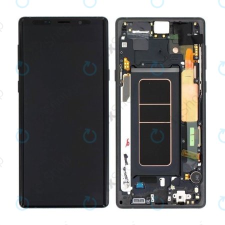 Samsung Galaxy Note 9 N960U - LCD zaslon + zaslon osjetljiv na dodir + okvir (ponoćno crna) - GH97-22269A, GH97-23737A, GH97-22270A Originalni servisni paket