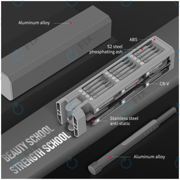 Kingsdun - Set preciznih odvijača za popravak telefona i računala 44u1
