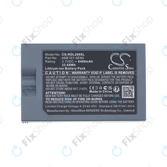 Baterija za Ring Video Doorbell 2, 3, 4, 6400mAh, Li-Ion, 3.7V, 8AB1S7-0EN0, HQ