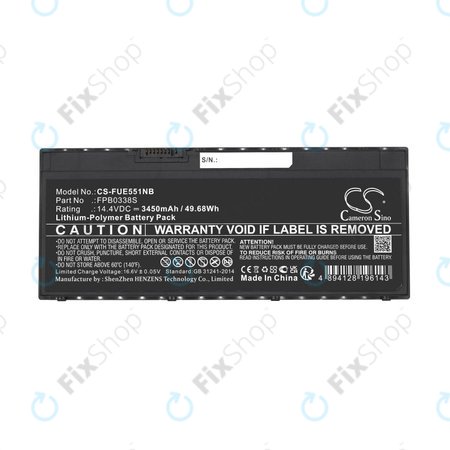 Baterija za Fujitsu Lifebook E4411, E448, E458, 3450mAh, Li-Pol, 14.4V, FPB0338S, HQ
