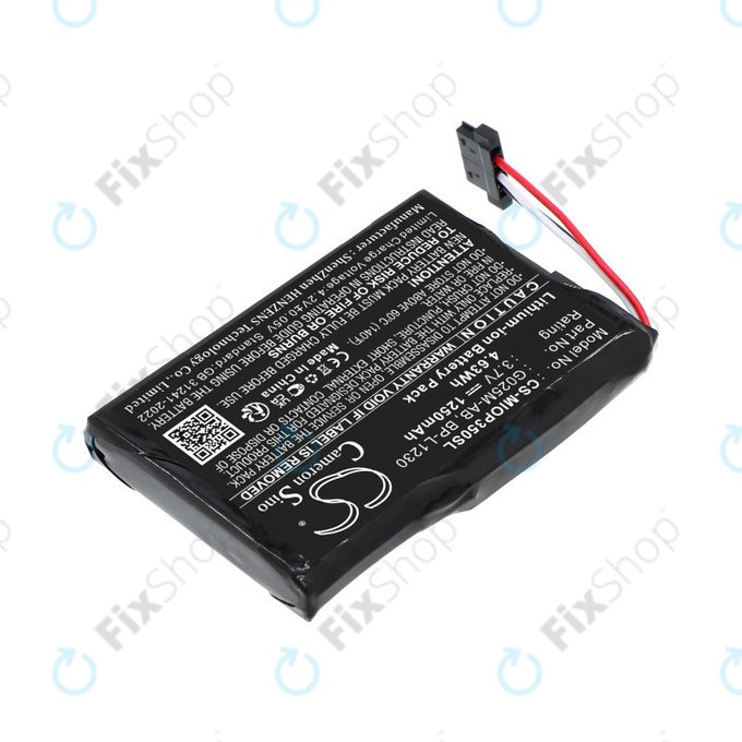 Baterija za Mitac Mio P350, P550, 1250mAh, Li-Ion, 3.7V, BL-LP1230, HQ