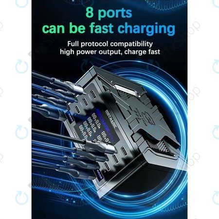 Mechanic V-Power 8 Pro - USB servisna stanica za punjenje s USB-C i USB 3.0