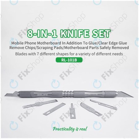 Relife RL-101B - CPU Remove Glue Blade Knife Set 8in1