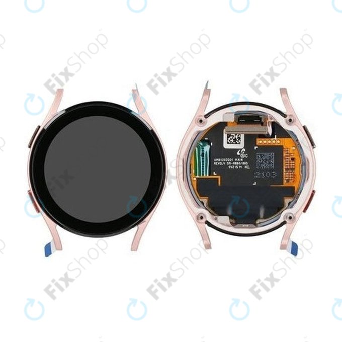Samsung Galaxy Watch 4 40 mm R865 - LCD zaslon + zaslon osjetljiv na dodir + okvir (ružičasto zlato) - GH97-26411D Originalni servisni paket