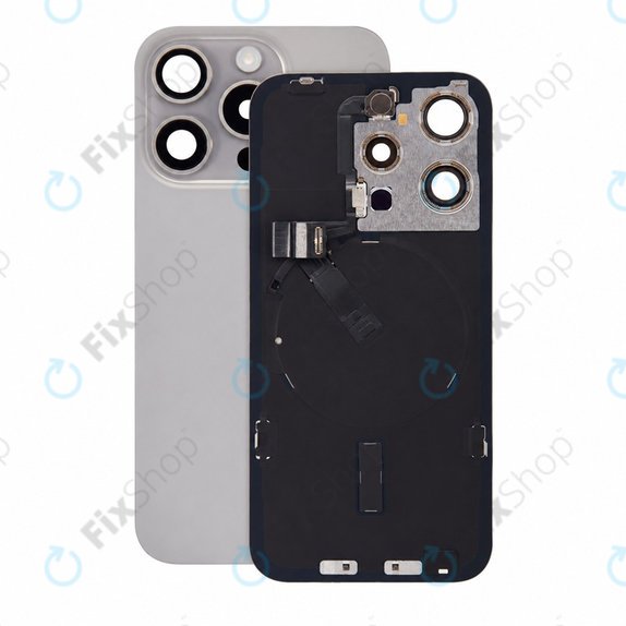 Staklo stražnjeg kućišta za iPhone 15 Pro, Natural Titanium, Pulled A