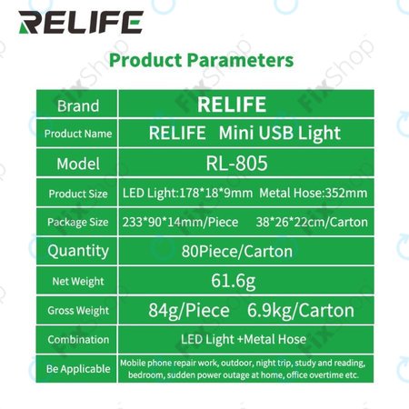 Relife RL-805 - USB Mini LED svjetiljka