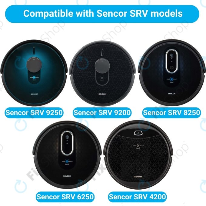 Set rezervnih dijelova za Sencor SRV9250, 9200, 8250, 6250, 4200 (1x Glavna četka, 2x Filter, 2x Bočna četka)