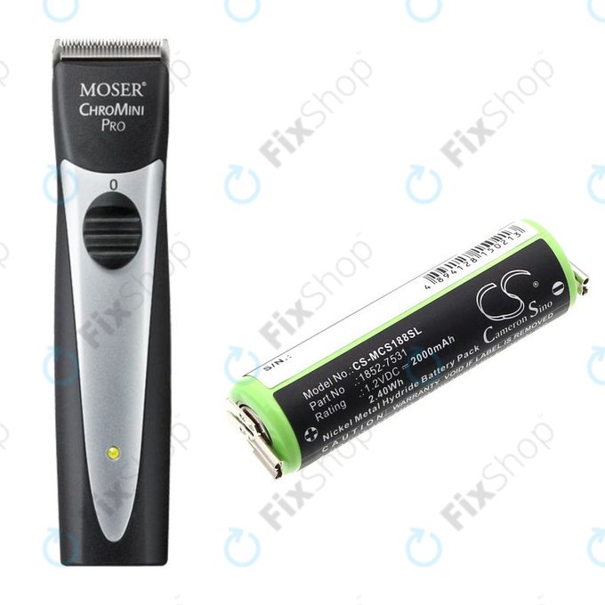 Baterija za Moser Easy Style 1881, 2000mAh, Ni-MH, 1.2V, 1852-7531, HQ