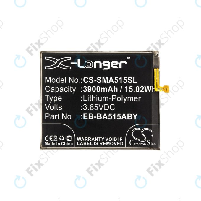 Baterija za  Samsung A51 A515F, 3900mAh, Li-Pol, 3.85 V, EB-BA515ABY, HQ