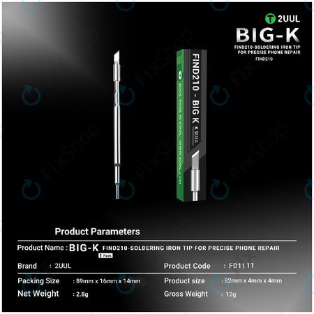 Vrh lemila, tip nož (K), 2UUL C210