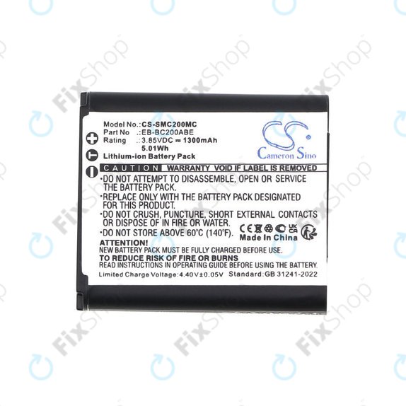 Baterija za Samsung Gear 360, 1300mAh, Li-Ion, 3.85V, EB-BC200ABE, HQ