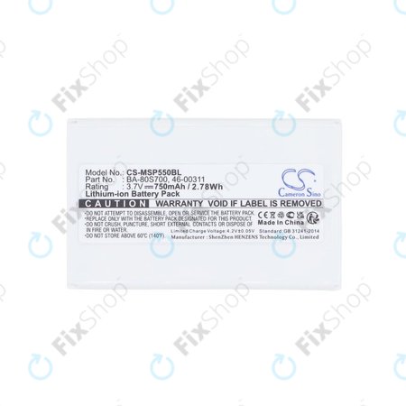 Baterija za Cipherlab 8300-L, Metrologic MK5502, 750mAh, Li-Ion, 3.7V, BA-80S700, HQ