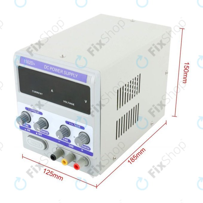 Dingke 1502D+ - Regulirano istosmjerno napajanje za test popravka mobilnog telefona (0-15V, 0-2A, 230V EU)
