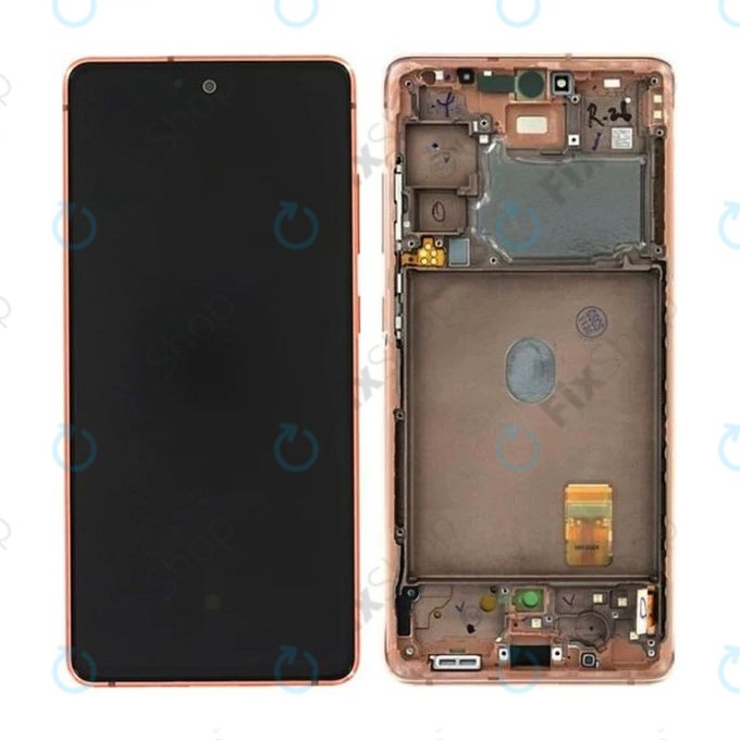 Samsung Galaxy S20 FE G780F - LCD zaslon + zaslon osjetljiv na dodir + okvir (Cloud Orange) - GH82-24219F, GH82-31328F, GH82-31329F, GH82-24220F Originalni servisni paket