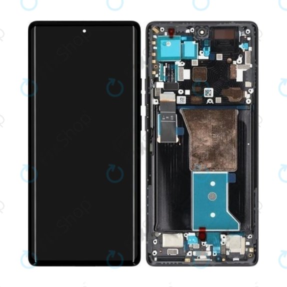 Motorola Edge 40 Pro - LCD zaslon + zaslon osjetljiv na dodir + okvir (Interstellar Black) - 5D68C21986 Genuine Service Pack