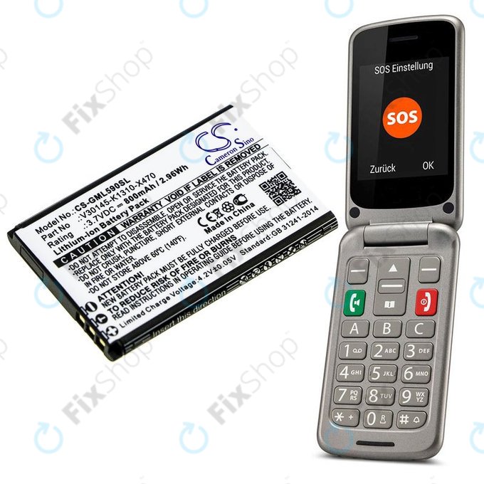 Baterija za Saiet Lumina, Ready, Single, Brondi Amico Favoloso, Gigaset GI390, 590, 800mAh, Li-Ion, 3.7V, V30145-K1310-X470, HQ