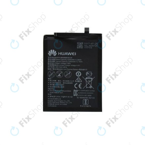 Huawei Mate 10 Lite, Honor 7X, Nova 2 Plus, P Smart Plus (Nova 3i), P30 Lite, P30 Lite 2020 - Baterija HB356687ECW 3340mAh - 24022598, 24022698, 24022872