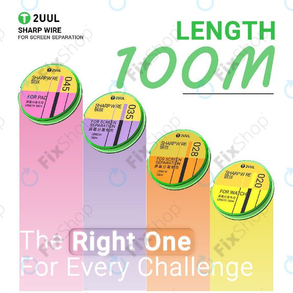 Žica za odvajanje zaslona, 2UUL GS-020, 0.02mm x 100m