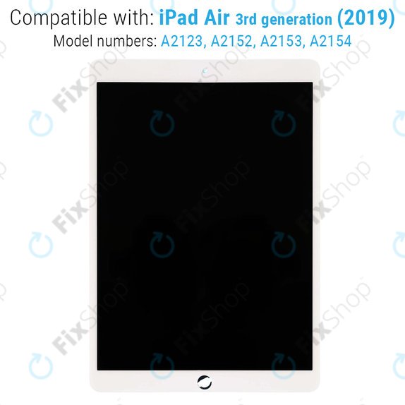 Apple iPad Air (3rd Gen 2019) - LCD zaslon + zaslon osjetljiv na dodir (White) Refurbished