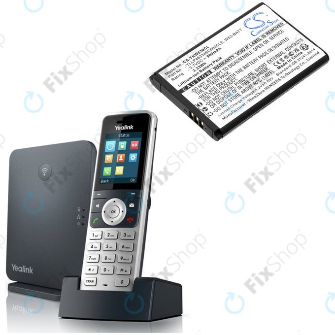 Baterija za Yealink W53, W53h, W78h, 900mAh, Li-Ion, 3.7V, W53-BATT, HQ