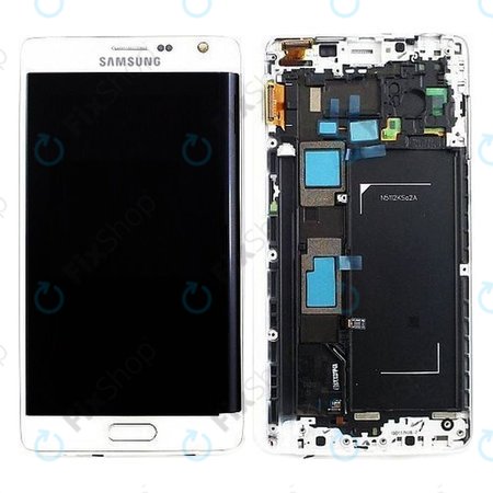 Samsung Galaxy Note Edge N915FY - LCD zaslon + zaslon osjetljiv na dodir + okvir (bijeli) - GH97-16636B Originalni servisni paket