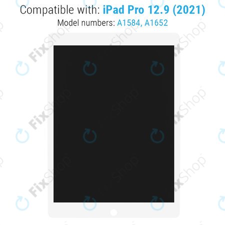 Apple iPad Pro 12.9 (1st Gen 2015) - LCD zaslon + zaslon osjetljiv na dodir (White) Refurbished