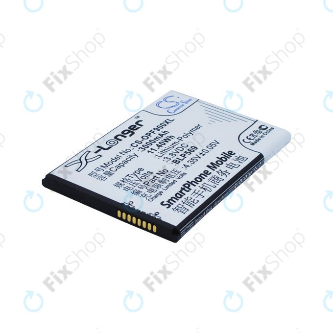 Baterija za  Oppo Find 7, 3000mAh, Li-Pol, 3.8 V, BLP569, HQ