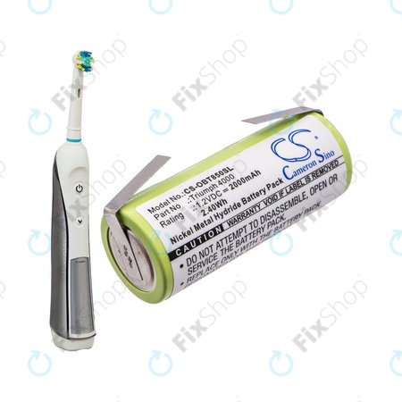 Baterija za Oral-B Triumph 4000, 2000mAh, Ni-MH, 1.2V, 3761, HQ