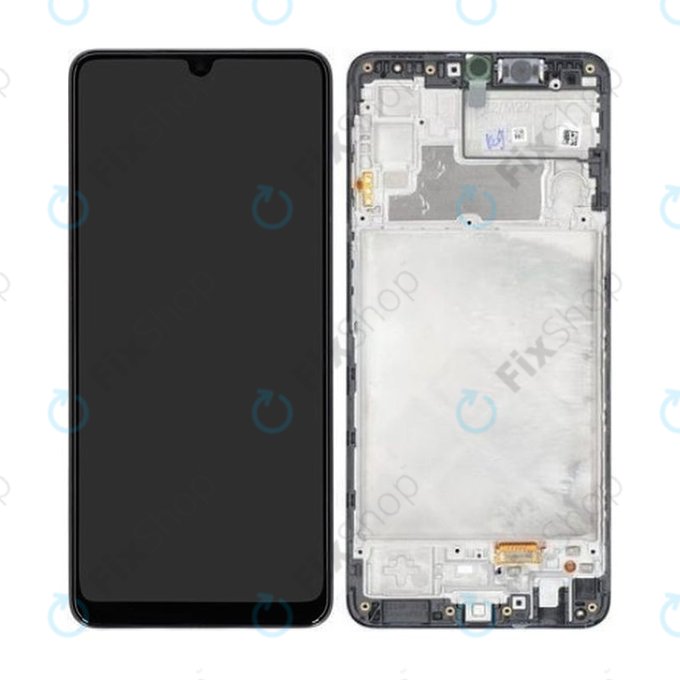 Samsung Galaxy M22 M225F - LCD zaslon + zaslon osjetljiv na dodir + okvir (crni) - GH82-26153A, GH82-26866A Originalni servisni paket