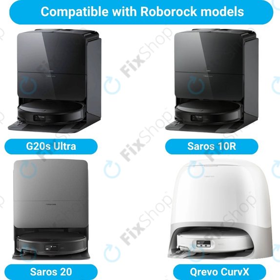 Set rezervnih dijelova za Roborock G20s Ultra, Saros 10R, 20 (2x Glavna četka, 4x Filter, 4x Bočna četka, 8x Krpa za brisanje, 4x Vrećica za prašinu)