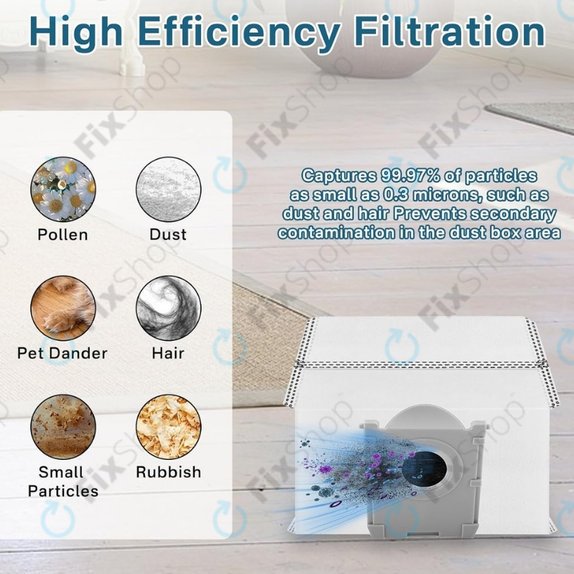 Vrećica za prašinu, 4 kom za Ecovacs Deebot T30c, T50-series, T80-series, X8-series, X9 Pro-series
