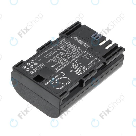 Baterija za Canon EOS 60D, 5D Mk II, 7D, 1800mAh, Li-Ion, 7.4V, LP-E6, HQ