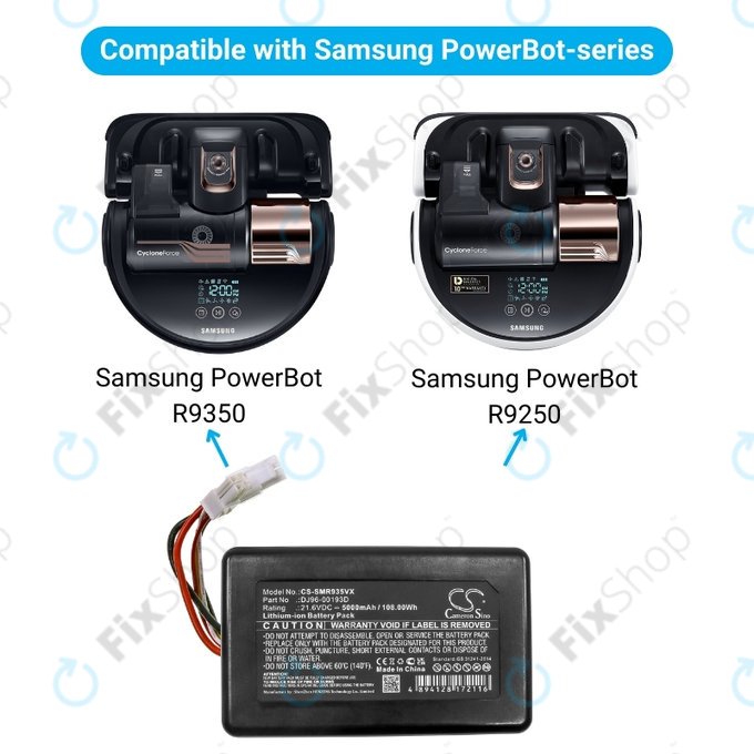 Samsung PowerBot R9350, R9250 - Baterija DJ96-00193D Li-Ion 21.6V 5000mAh HQ