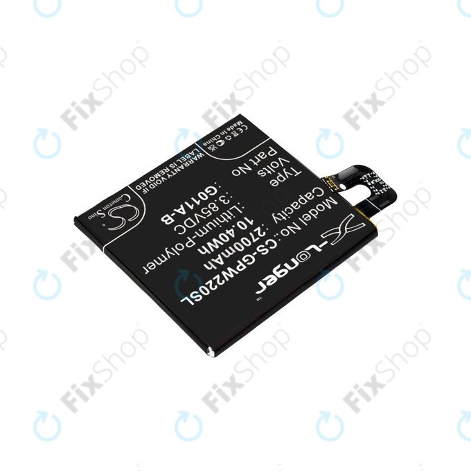 Baterija za Google Pixel 2 G011A, 2700mAh, Li-Pol, 3.85 V, G011A-B, HQ