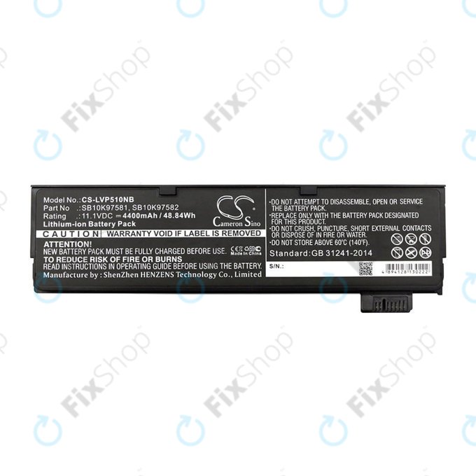 Baterija za Lenovo ThinkPad P51, T470, T570, 4400mAh, Li-Ion, 11.1V, SB10K97581, HQ